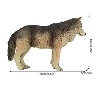 VGEBY Modello Animale Giocattolo, Figura Realistica di Lupo per | Materiale Plastico Sicuro, Dimensioni Mini 7,1x3,9x2 Pollici, Giocattolo Educativo e Accessorio per Storie per Bambini