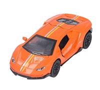 VGEBY Modello di Auto in Lega, Giocattolo Auto 1:32, Modello di Auto Sportiva in Metallo con Luce e Suono per Decorazione di Compleanno per Ragazzi e Ragazze(Arancione)