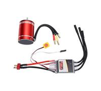 VGEBY Motore Brushless Ed ESC Combo Sensorless 2800KV 75A per 1 10 RC Auto Barche Alette di Raffreddamento in Alluminio CNC Albero da 3,17 Mm Configurazione 2S 3S per Buggy Truck Crawler da Corsa