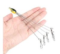 VGEBY Ombrello Rig, Durevole 5 Bracci con Esca con Testa di Pesce Bionica per la Pesca Alla Spigola e Al Pesce Gatto in Acqua Dolce (3 dimensioni)