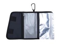 VGEBY Organizer esche da pesca impermeabile con 6 borse rimovibili e scomparto con cerniera per attrezzatura di pesca, borsa portaoggetti per esche morbide e accessori (BLACK)