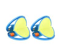 VGEBY Palla da Lancio, Materiale ABS, 2 Racchette con 4 Palline per Giochi all'aperto per Famiglie (GREEN) (BLUE)