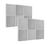 VGEBY Pannelli in schiuma acustica, eccellente assorbimento acustico, confezione da 12 pezzi, per studi domestici, sale giochi 30 x 30 x 2,5 cm, grigio chiaro (12 pezzi)