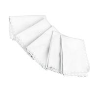 VGEBY Panno di pulizia multifunzionale per pianoforte gioielli occhiali elettronico panno per lucidatura 5 pezzi cotone di grandi dimensioni (WHITE)