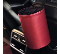 VGEBY Pattumiera per Auto, Pattumiera Pieghevole in Pelle PU, Contenitore per Rifiuti Portatile per Camion, SUV, e Barche con Cinghia Elastica (Melanzana) (Melanzana) ()