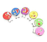 VGEBY Pennarelli per Palline da Golf con clip per Cappelli da Golf Color Argento 25 mm 6 Pezzi Metallo Vari Colori 6 Pezzi