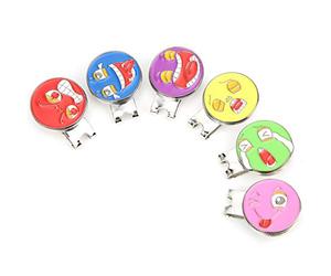 VGEBY Pennarelli per Palline da Golf con clip per Cappelli da Golf Color Argento 25 mm 6 Pezzi Metallo Vari Colori 6 Pezzi