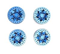 VGEBY per Cerchione Beadlock da 1,9 Pollici, per Ruota RC in Lega di Alluminio per Cingolato RC 1/10, con Connessione e Installazione Rapida (BLUE)