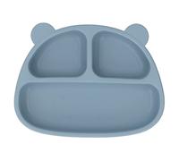 VGEBY Piatto per bambini in silicone con ventosa, a forma di orso, autonutritivo, per bambini piccoli, ciotole per cibo indipendente, bavaglini per snack, frutta