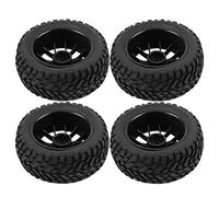 VGEBY Pneumatici per Auto da Corsa RC, Pneumatici per Auto RC Fuoristrada in Gomma con Ruote in Plastica, 4 Pezzi 1/10 Scala 75 Mm X 30 Mm 12 Esagonale per Veicoli HSP HPI su Pista e Uso Sporco