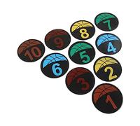 VGEBY Poly Spots Marcatori di Punti Numerati in PVC Confezione da 10 Coni Piatti da 23 Cm per Allenamenti di agilità e velocità Punti Antiscivolo sul Pavimento per Esercizi di Calcio, Pallacanestro,