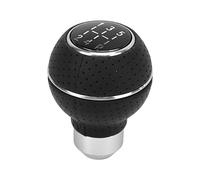 VGEBY Pomello del per Auto, Pomello del Manuale in Lega di Alluminio e Pelle 5 velocità con Adattatori M8 M10 M11 M12, Leva del di Ricambio per la Maggior Parte delle Auto (WHITE)