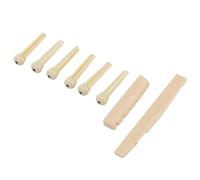VGEBY Ponte per Chitarra, Set di Perni per Ponte a Sella per Chitarra Folk in Materiale ABS per Chitarre Acustiche con 1 Dado e 6 Perni del