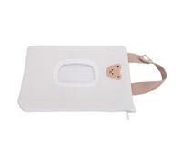 VGEBY Porta Salviette per Neonati, Custodia per Salviette da Viaggio Ricaricabile con Portatile Ricamato con Cerniera per Bambino Adulto (orso bianco)
