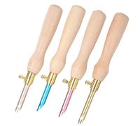 VGEBY Punch Portatile -Needle -Penna a Levetta a Maglia a Maglia, Manico in Legno Resistente Accessori per Cucire per Tessitura, Pacchetto da 4 Pezzi per gli Appassionati di Artigiano