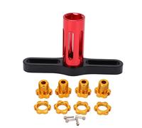 VGEBY Rc Dadi Rad Haben splamato, 4 Set 17 mm Sei Noci Cand hubs Reors in Cerric per 5353x E - REVO Summit 1/10 RC Car (Gold) Automodell Jouet
