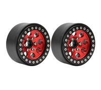 VGEBY Ruota per Auto RC da 2,2 Pollici, Accessorio in Lega di Alluminio con 8 Fori Rotondi con Maggiore Resistenza e Durata, per Auto di Marca Assiale HSP HPI (rosso)