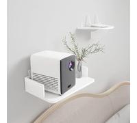 VGEBY Scaffale per Proiettore con Montaggio a Parete Elegante Spazio Salvaspazio per L'ufficio della Camera da Letto, Realizzato in Resistente Tavola Artificiale (Grande)