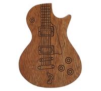 VGEBY Scatola per Plettri per Chitarra, Portaoggetti in Legno Massello con Motivo per Chitarristi e Amanti della Musica, Accessori per Strumenti Musicali