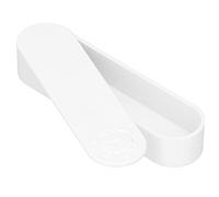 VGEBY Scatola per Tamponi di Cotone, Custodia Portatile per Tamponi da Viaggio in ABS con Motivo a Orso di Cartone Animato Supporto per Batuffoli di Cotone con Coperchio(Bianco)