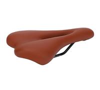 VGEBY Sella per Bici Comodo Sedile per Bicicletta Cavo con Doppio Assorbimento degli Urti in Poliuretano TU Imbottitura Spessa in Pelle per Mountain Bike da Strada Pendolari Uomini Donne (BROWN)