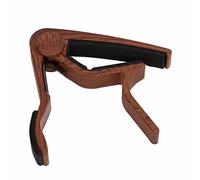 VGEBY Set Capotasto Compatto in Lega di Alluminio con 5 Plettri per Chitarra per Cambiare Rapidamente il Tono su Chitarre a 6 Corde e Banjo (legno scuro)