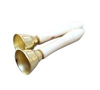 VGEBY Set di 2 Campanelli a Mano Sicuri in Legno - Ideali per L'educazione Musicale Precoce, Migliorano le capacità Sensoriali, Progettati per L'interazione tra Genitori e Figli, Campanelli con