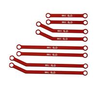 VGEBY Set di Collegamenti RC Ad Alto Gioco, Asta di Collegamento dello Sterzo in Lega di Alluminio per Auto Cingolata AXIAL SCX24 1/24 RC, con Prestazioni e Durata Migliorate (rosso)