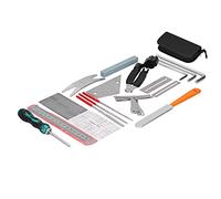 VGEBY Set di Lime per Chitarra e Strumenti di Regolazione in Acciaio Inossidabile Lucidato per Lucidare i Tasti e Misurare L'altezza delle Corde