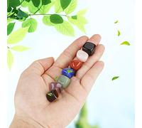VGEBY Set di Pietre Curative di per L'equilibrio Energetico dei Chakra, 7 Pietre Burattate per la Meditazione e L'energia dello Yoga
