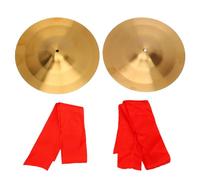 VGEBY Set Piatti in Lega, Piatti da Marcia per Bambini da 19 Cm con Superficie Placcata in Ottone per Bande Scolastiche, Attività in d Educazione Musicale (19 cm/7,48 pollici)