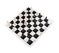 VGEBY Set Scacchi in Plastica con Pezzi Standard Internazionali per | Materiale PS Durevole 32 Pezzi, Contenitore Tubolare Compatto, Attività All'Aperto, Gioco per Festa in Famiglia