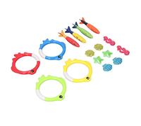 VGEBY Set Tuffo Subacqueo per Bambini, 16 Anelli Colorati Subacquei per | Costruzione in Plastica, Sicuro per Piscina, Spiaggia e Vasca, Gioco Che Affonda per Insegnare Ai Bambini a nuotare.