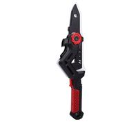 VGEBY Spada Giocattolo con Ascia, Spada Illuminata in Plastica Premium con Suono LED e Nebbia, Trasformazione Girevole di Ascia in per Bambini Finta Battaglia Regalo di Compleanno (Rosso)