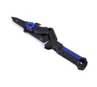 VGEBY Spada Giocattolo con Ascia, Spada Illuminata in Plastica Premium con Suono LED e Nebbia, Trasformazione Girevole di Ascia in per Bambini Finta Battaglia Regalo di Compleanno (Blue)