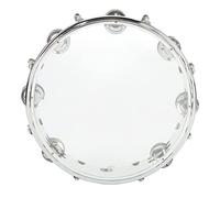 VGEBY Tamburo a Mano con Tono Regolabile e Campana in Metallo, Percussioni Leggere per Spettacoli Dal Vivo di Karaoke, 10 Pollici (Trasparente)