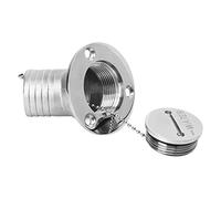 VGEBY Tappo per Ponte per Barche, Tappo per Ponte per Barche Marino in Acciaio Inossidabile 316 con a Chiave 45 Gradi 1,5 Pollici 38 Mm, Copertura Collegata a Catena Lucidata a Specchio per (#4)