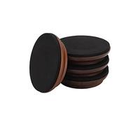 VGEBY Tazza per Rotelle per Pianoforte da 4 Pezzi, Protezione Antiscivolo per Pavimenti con Materiale Premium in Noce Nera per Protezione di Mobili e Tappeti