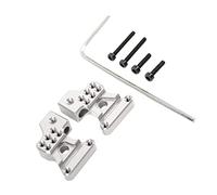 VGEBY Torre Ammortizzatrice Posteriore in Lega di Alluminio e Metallo da 2 Pezzi, Robusti Ammortizzatori Regolabili per Auto RC Axial SCX24 1/24, Aggiornamento di Movimentazione Regolare (SILVER)