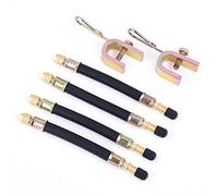 VGEBY valvole Flessibili per Pneumatici Auto, Estensione 140 mm con Morsetti, Confezione 4 Pezzi, Ideali per Manutenzione Auto, Automobilisti e Meccanici, per Un’Installazione Rapida e