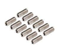 VGEBY Viti per Altezza Sella da 12 Pezzi, Set di Regolazione in Metallo per Ponte per Chitarra Elettrica, con Materiale Durevole Resistente Alla Ruggine, Robusto e Resistente Alla (SILVER)