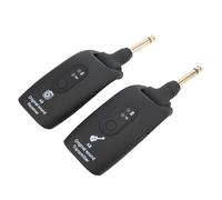 VGEBY Wireless con Ricevitore e Trasmettitore per Chitarra, Audio a Bassa Latenza a Basso Rumore da 2,4 GHz con Batteria Ricaricabile Integrata e Cavo USB, per Basso Elettrico e (BLACK)