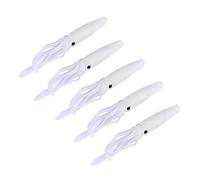 VGEBY1 5 Pezzi Esche da Pesca Luminosa, Morbido Bagliore Calamari Esche da Pesca manovella Esca da Pesca Pesca a Traino Accessorio(#1)