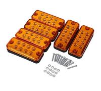 VGEBY1 6Pcs 12V 8 LED Indicatore di Direzione Laterale,Luci Stroboscopiche Emergenza per Auto,Indicatore di Posizione Laterale per Camion Rimorchio(Giallo)