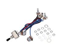 VGEBY Kit cablaggio per chitarra Les Paul LP – Interruttore a 3 vie, 2 volumi, 2 toni, Jack 500 K