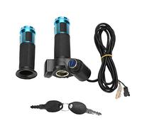 VGEBY1 Manubri acceleratore per Bici elettrica, manopole per Scooter Elettrico con Display a LED e acceleratore per Chiave di accensione Power Key(Blu)