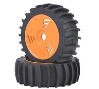 VGEBY1 Pneumatici in Gomma da 2 Pezzi, gomme da Camion 1/8 RC High Grip Road Monster Truck Gomme in Gomma(Arancia)