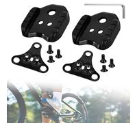 VGECEE 2 Pezzi Adattatore Piattaforma con 1 Chiava, Bicicletta da Strada Adattatore Stabilizzatore Metallico Adattatore per Pedali Compatibili con Tacchette SPD SH40 SM-SH41 Locking Shoes