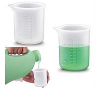 VGECEE 2 Pezzi Misurino per Bucato, 150 ML Detersivo Dosatore Misurini in Silicone Misurini Liquidi Riutilizzabile Sfera Dosatrice per Lavatrice con Scala per Detersivo Liquido, Fai da Te, Cera