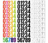 VGECEE 24 Fogli Adesivi con Numeri Grandi da 10cm Numeri Adesivi Impermeabile 0-9 Numeri Adesivi in Vinile Numeri Stickers Adesivi Numeri per Cassette Postali Segnaletica Auto Porte Finestre